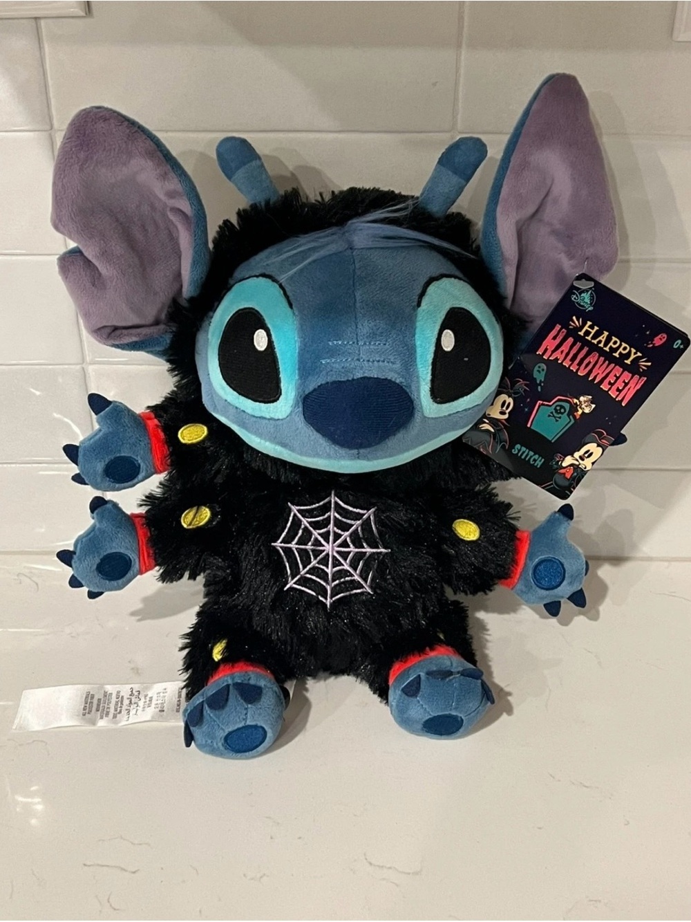 DISNEY Parks 2023 Lilo & STITCH Spider Costume Plush 15" Halloween Spiderweb NWT